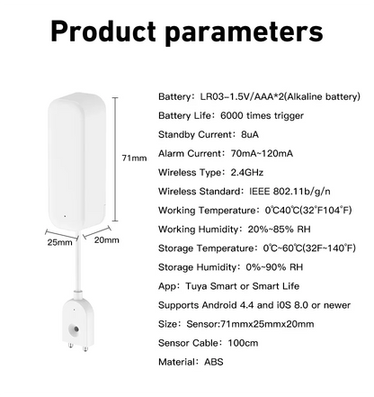 Smart Water Leakage Sensor Alarm Level/Flood Detector