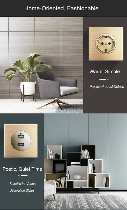 Interrupteur d'éclairage LED rond 1 à 4 voies et variateur