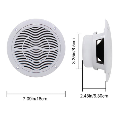 2x Herdio 6.5'' 120W  Waterproof Speakers Waterproof White