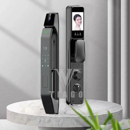 WIFI APP 3D Face Recognition Smart Lock With  Fingerprint Biometric  And Card Key