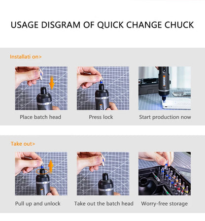 Worx 4V rechargeable Screwdriver  Kit