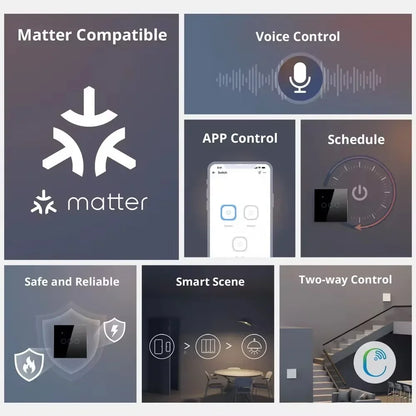 Interrupteur mural intelligent avec capteur tactile WiFi