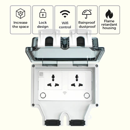 IP66 Universal Outdoor Waterproof Wall Socket