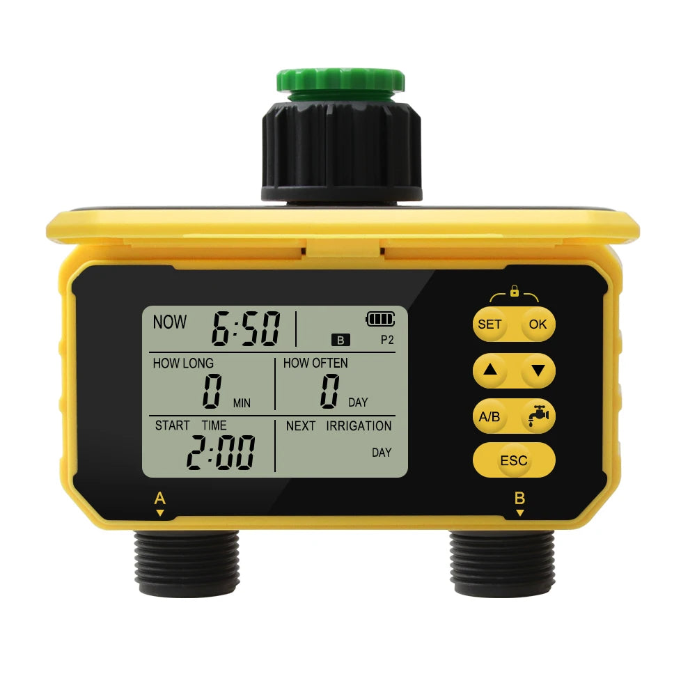 Contrôleur d'eau intelligent double capteur de charge solaire et de pluie 3/4" 1/2"