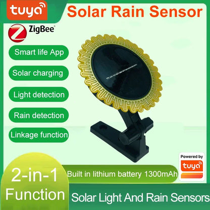 Capteur de pluie intelligent avec détecteur de lumière à énergie solaire IP66