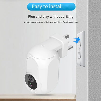 Caméra IP Tuya Wall Plug In Wifi 360° LED Lampe