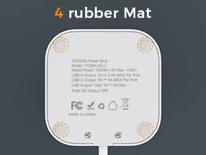 Power Strip Tower with Surge Protection 6 Feet