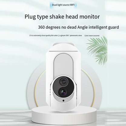 Caméra IP Tuya Wall Plug In Wifi 360° LED Lampe