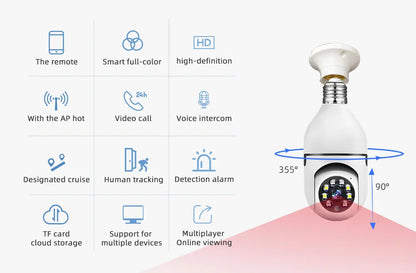 Caméra Wifi 3MP E27 Ampoule